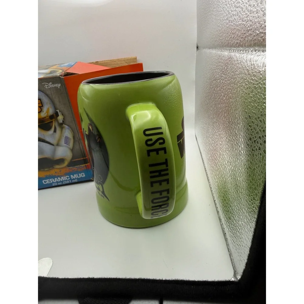 Star Wars Yoda Jedi Master Ceramic Mug 20 oz Green Use The Force Disney New Box